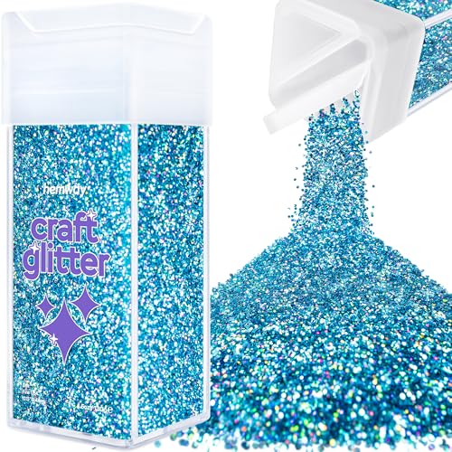 Craft Glitter Shaker Ocean Blue Holographic 130g Fine (3.8 Ounce)