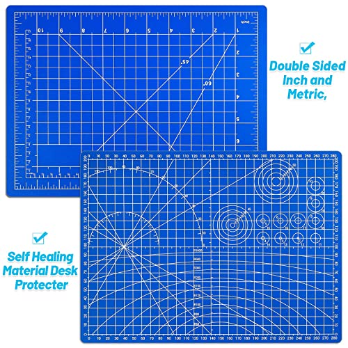 Exacto Knife Hobby Cutter with A4 Self Healing Cutting Mat Hobby Knife Set with 30 PCS Exacto Blades Precision Art Knife for Crafts Paper Scrapbooking Stencil (32 Count)