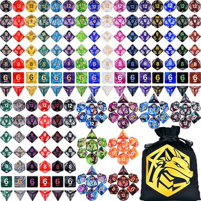 RPG Dice 210 Pieces Polyhedral Dice Set for DND (210 Count)