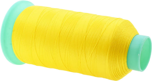 Mandala Crafts Bonded Nylon Thread Yellow Heavy Duty Sewing Threads - 1100 YDs Size 92 280D T90 Tex 90 Thread for Leather Jeans Weaving Outdoor Marine Upholstery Threads