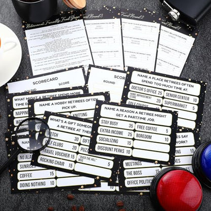 20 Pcs Retirement Quiz Game Set with 18 Card 2 Buzzer (20 Count)