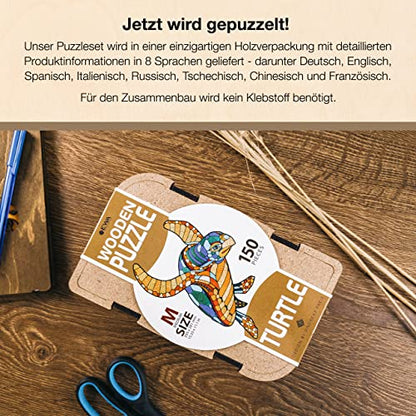 Lion M Colorful Wooden Jigsaw Puzzle