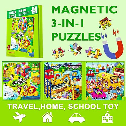 Magnetic Puzzles for Kids Ages 4 (97 Count)