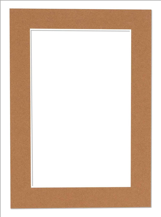 11x14 Mat for 8.5x11 Photo - Precut Aged Oak Brown Picture Matboard for Frames 11 x 14 Inches - Bevel Cut Matte to Display Art 8.5 x 11 Inches - Acid Free ONE MAT with Backing Board & Clear Bag