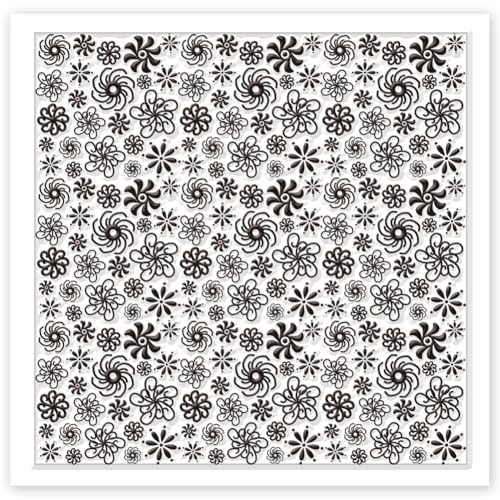 Plum Blossoms Polymer Clay Texture Sheets Art Rotation Flowers Silicone Texture Stamp Clay Texture Mat Modeling Pattern Pad Texture Sheets for Jewelry and Clay Earrings Tools