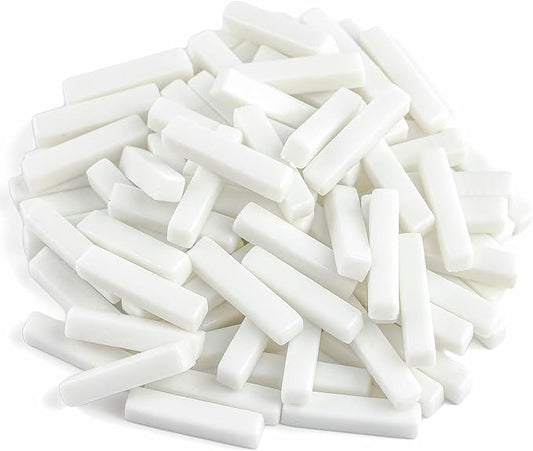 Youway Style White Mosaic Tiles for Crafts Bulk,150g Strips Shapes Mosaic Glass Pieces,Glass Mosaic Garden Craft Kit
