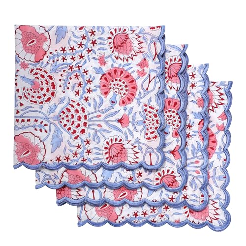 Hand Block Print Cloth Napkins (4.2329 Ounce)