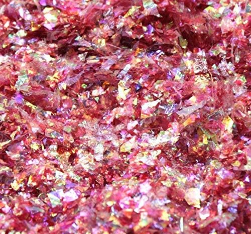 Red Iridescent Ice Flakes