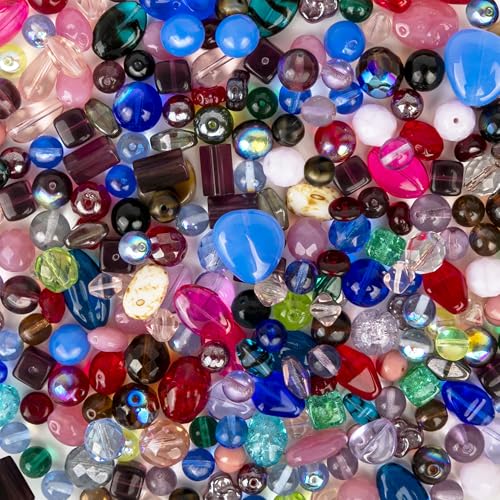 One Pound Assorted Glass Beads for Jewelry Making (16 Ounce)
