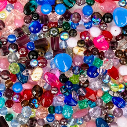 One Pound Assorted Glass Beads for Jewelry Making (192 Ounce)