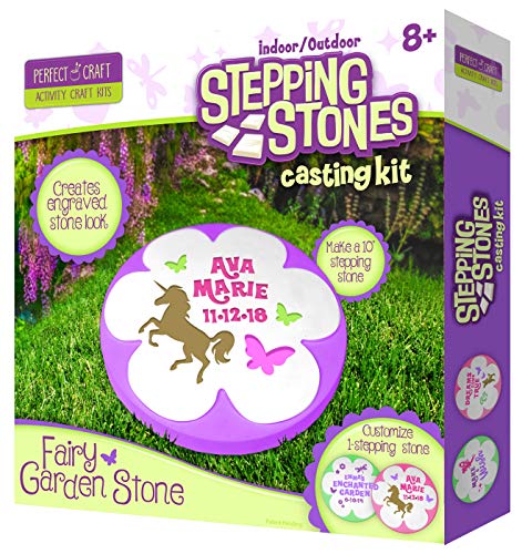 Flower Garden Customizable Stepping Stone Cast & Paint Kit with Perfect Cast Casting Material