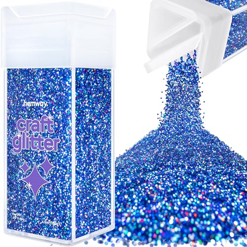 Craft Glitter Shaker Sapphire Blue Holographic 110g Fine (3.8 Ounce)