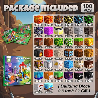 100PCS Magnetic Blocks (100 Count)