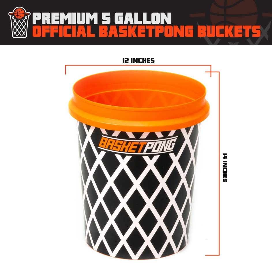 Giant Yard Pong and Basketball Game with 12 Buckets