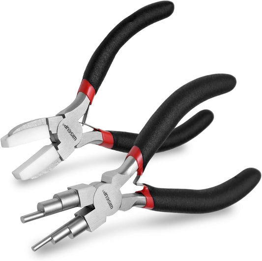 WISEUP Jewelry Pliers Set - 6 in 1 Bail Making Plier, Making Nylon Plier for Jewelry DIY Craft，Repair & Wire Wrapping，jewelry making tools - Crafty Corner