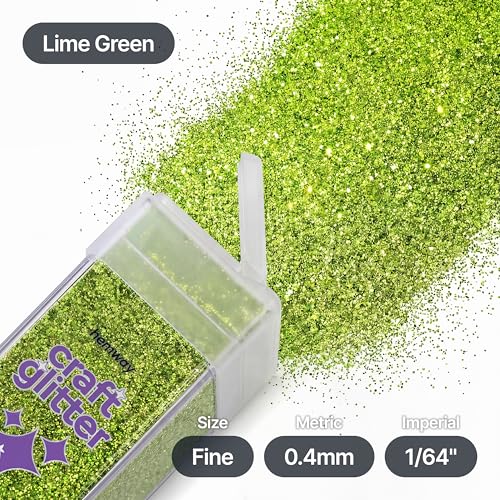 Craft Glitter Shaker Lime Green 130g Fine (3.8 Ounce)