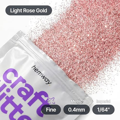 Craft Glitter Light Rose Gold 100g Fine Glitter (3.5 Ounce)