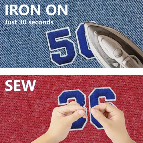 Number Iron On Patches (50 Count)