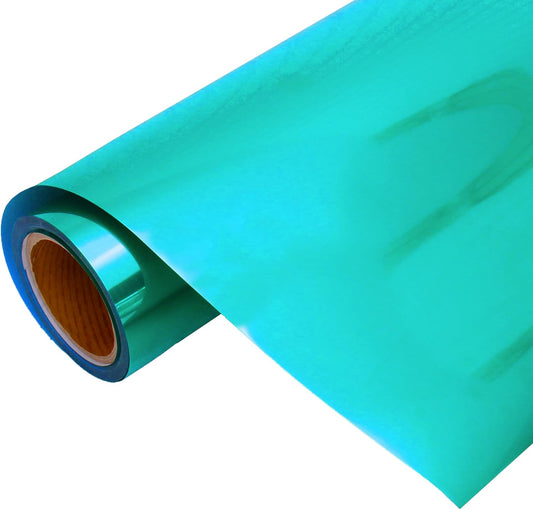 3 Yard x 20" Wide Roll Threadart Metallic Aqua Heat Transfer Vinyl Film | Compatible with Venture Explore and Maker, Silhouette Cameo, & Large Format Cutters