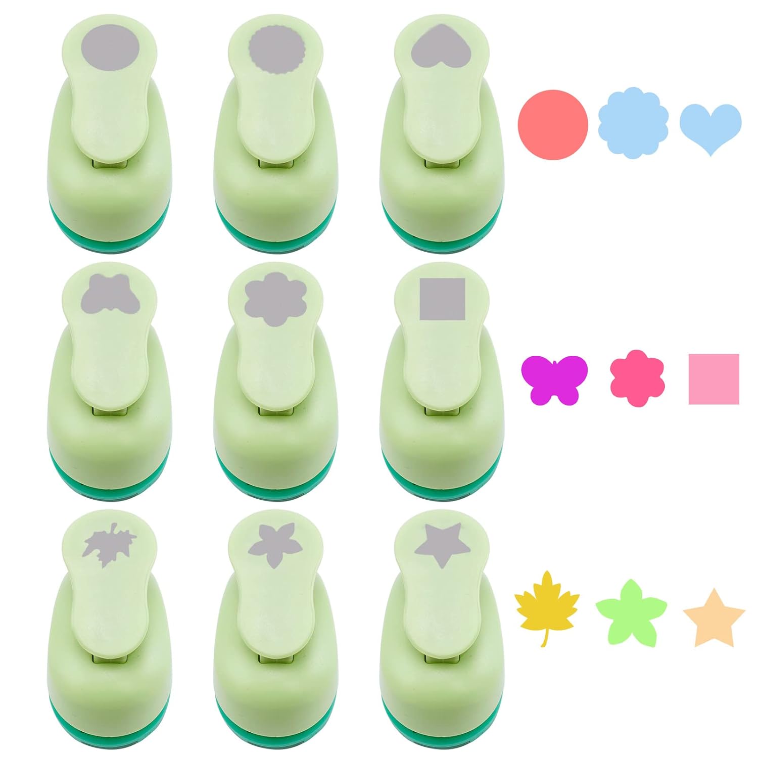 UCEC Craft Hole Punch, 9 Pcs 5/8 Inch Paper Punches for Crafting Hole Punch Shapes Hole Puncher for Crafts, Different Shape Crafting Designs for Crafting & DIY Projects - Crafty Corner