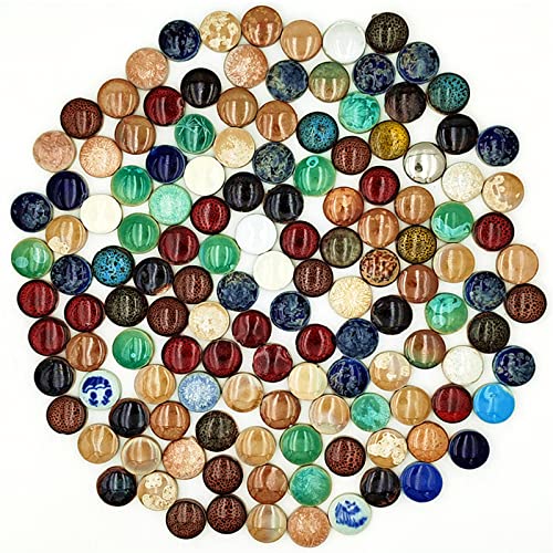 500g 1.1lb Random Color Irregular Ceramics Mosaic Tiles (16 Ounce)