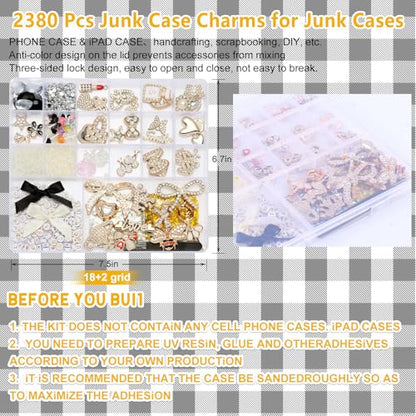 2380 Pcs Junk Case Charms Kit