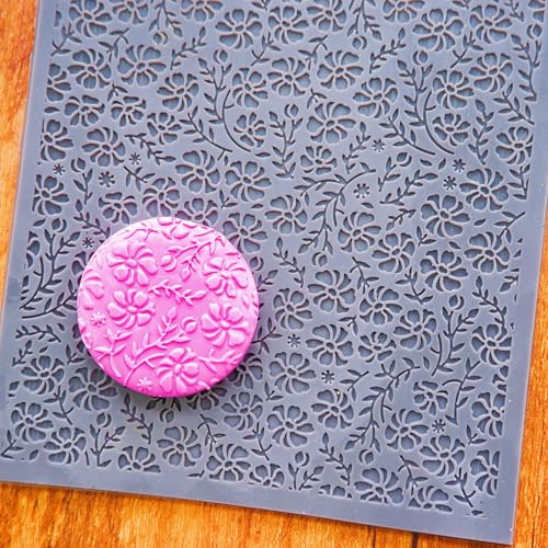 Flowers Polymer Clay Texture Mat
