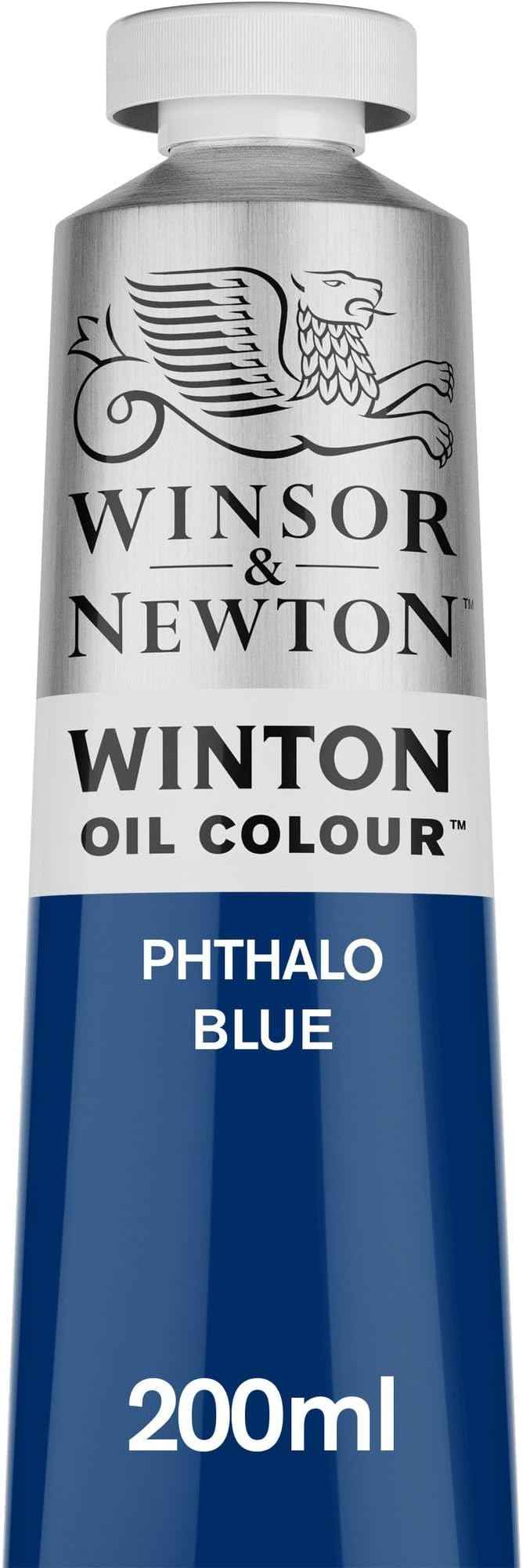 Winsor & Newton Winton Oil Color, 200ml (6.75-oz) Tube, Phthalo Blue