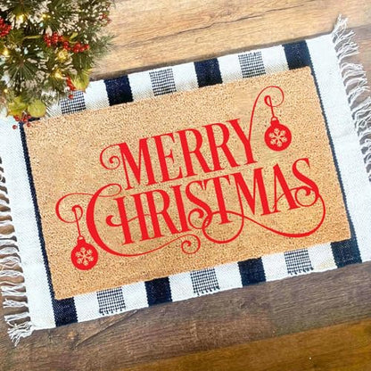 Christmas Stencils for Crafts Reusable Merry Christmas Stencil Xmas Holiday Stencils for Painting on Wood Doormats Fabrics (8 Count)