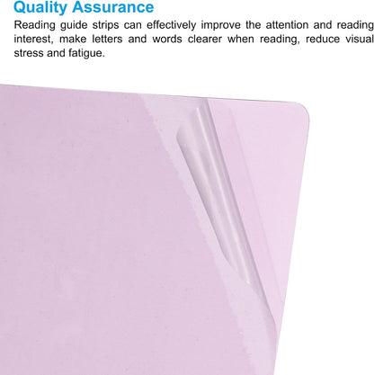 PATIKIL A4 Size Guided Reading Sheet, 5pcs Correction Lighting Gel Filter Colored Overlay Transparent Color Film for Classroom Photo Studio, Purple