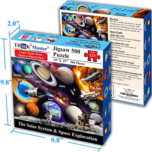 Solar System & Space Exploration 500 Pieces with Very Large Pieces Jigsaw Puzzle 13+