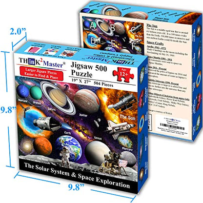 Solar System & Space Exploration 500 Pieces with Very Large Pieces Jigsaw Puzzle 13+