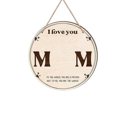 DIY Mothers Day Handprint Craft Wooden Hanging Sign, Babys First Mothers Day MOM Handprint Keepsake Gift, 1st New Mommy Mama Crafts Birthday Gifts from Kid PreK Activity, To The World You Are A Mother