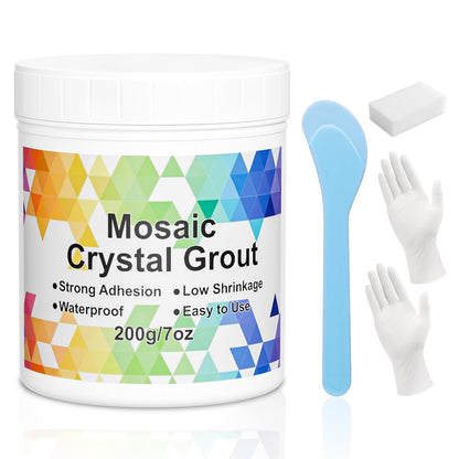 Mosaic Crystal Grout for Glass Tiles, DIY Mosaic Art and Craft Projects
