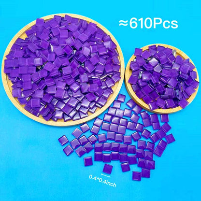 500G 1.1LB Bulk Crystal Mosaic Tiles (610 Count)