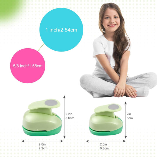 UCEC Circle Punch, 1 5/8 Inch Paper Punch, 2 Pcs Paper Punches for Crafting, Circle Hole Punch, Round Shaped Cutter for Scrapbook, Cards, DIY Albums Photos - Crafty Corner