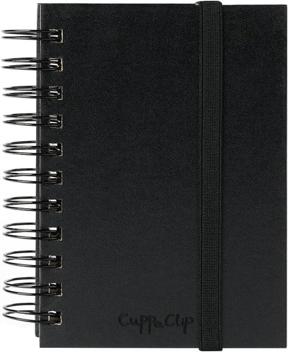 CuppaClip Sketch Book Hardcover Drawing Pad 300GSM Acid-Free Paper Spiral Bound Sketchbook 50 Sheets/100 Pages Art Supplies (Spiral Binding, 4x5.9in)