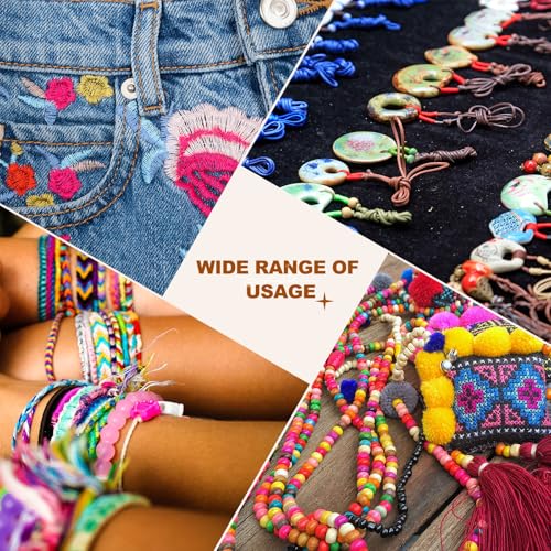 284 Yard Flat Waxed Thread 150D 1mm Leather Sewing Cord for Repairing Shoes Bags Wallets Jewelry Making DIY Leather Craft
