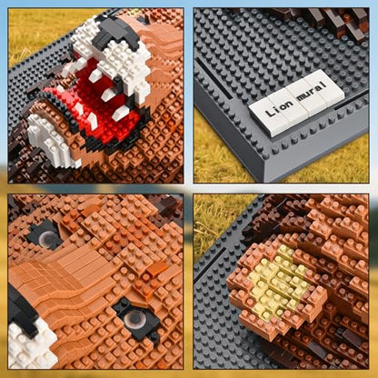 Wall Art Lion Building Sets for Adults