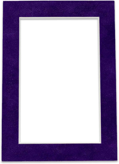 Poster Palooza 11x14 Mat Bevel Cut for 8.5x11 Photos - Acid Free Purple Crocus Suede Precut Matboard - For Pictures, Photos, Framing - 4-ply Thickness