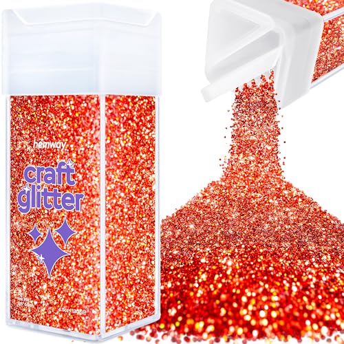 Craft Glitter Shaker Red Holographic 130g Fine (3.8 Ounce)
