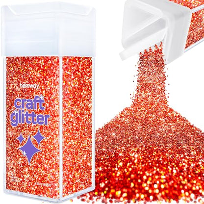 Craft Glitter Shaker Red Holographic 130g Fine (3.8 Ounce)
