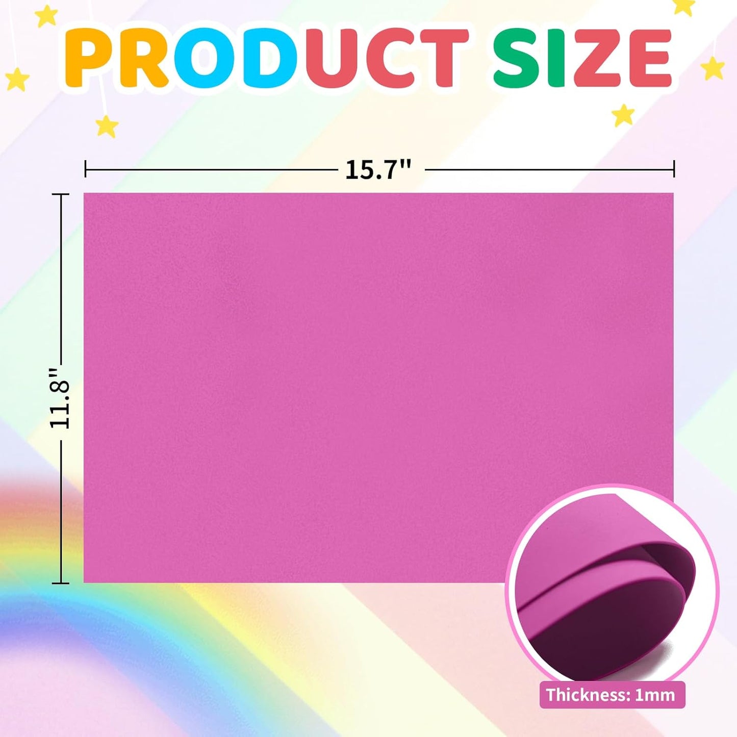 20 PCS EVA Foam Sheets DIY Handcraft Materials 1mm Thick 15.7 x 11.8 Inches Magenta EVA Foam Papers for Arts and Crafts - Crafty Corner