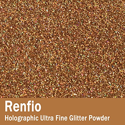 Holographic Ultra Fine Gold Glitter Powder Metallic Resin Glitter