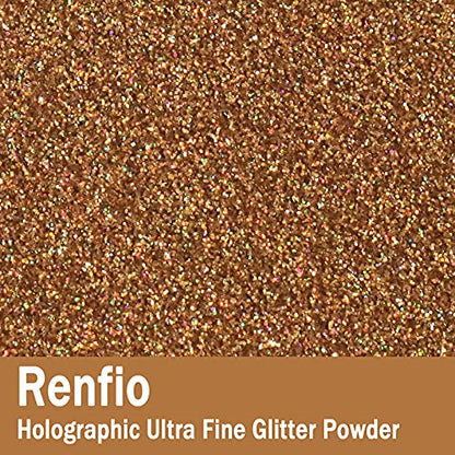 Holographic Ultra Fine Gold Glitter Powder Metallic Resin Glitter