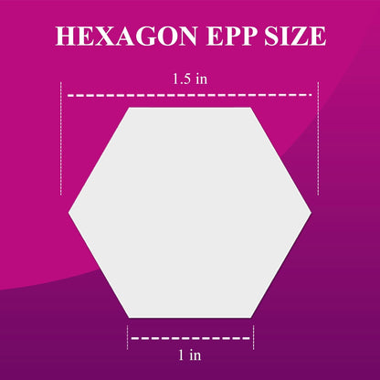 LaserThing Quilting Paper Templates | Handy Tools for Crafting Quilt Patterns | Ideal for Precision Quilting Projects | Includes 1'' Hexagon EPP Set - 1200 Pieces