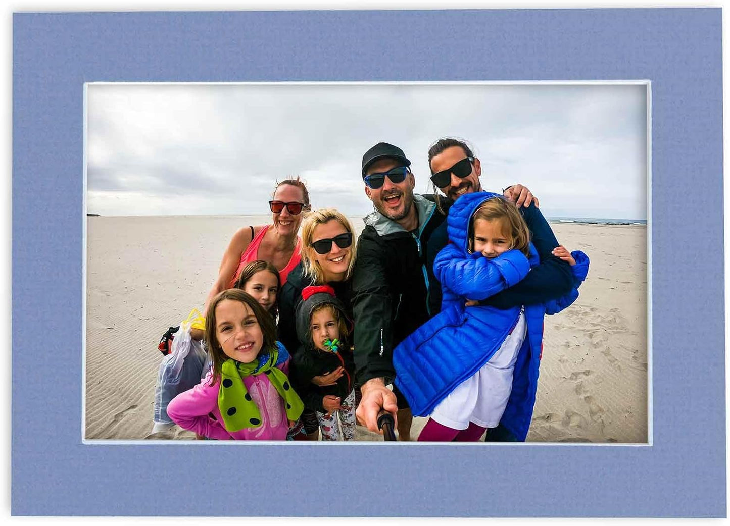 Pack of 25 Acid Free 11x14 Mats Bevel Cut for 8.5x11 Photos - Brittany Blue Precut Matboards for Pictures, Photos, Framing - 4-ply Thickness