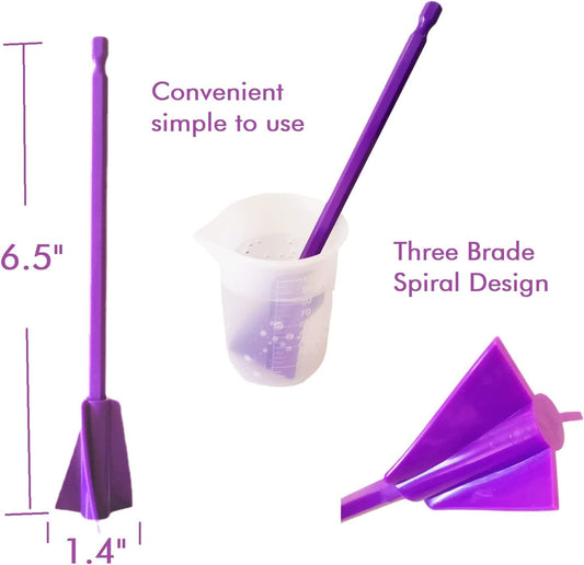 Resin Mixer Paddles,12 PCS Drill Mixing Attachment,Reusable Paint Mixer for Drill, epoxy drill paddles drill mixer Drill Attachment Resin Molds Mixing,Epoxy Tumblers Cups