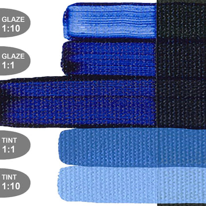 OPEN Slow-Drying Acrylics by GOLDEN, Anthraquinone Blue, 2 fl oz. tube, Professional Acrylic Paint, Semi-Transparent