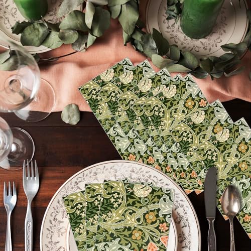 80PCS Vintage Floral Paper Napkins